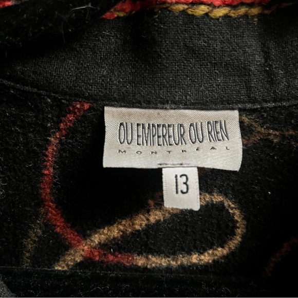 Ou Empereur Ou Rien Montreal wool embroidered blazer jacket Sz 13 - Picture 6 of 10